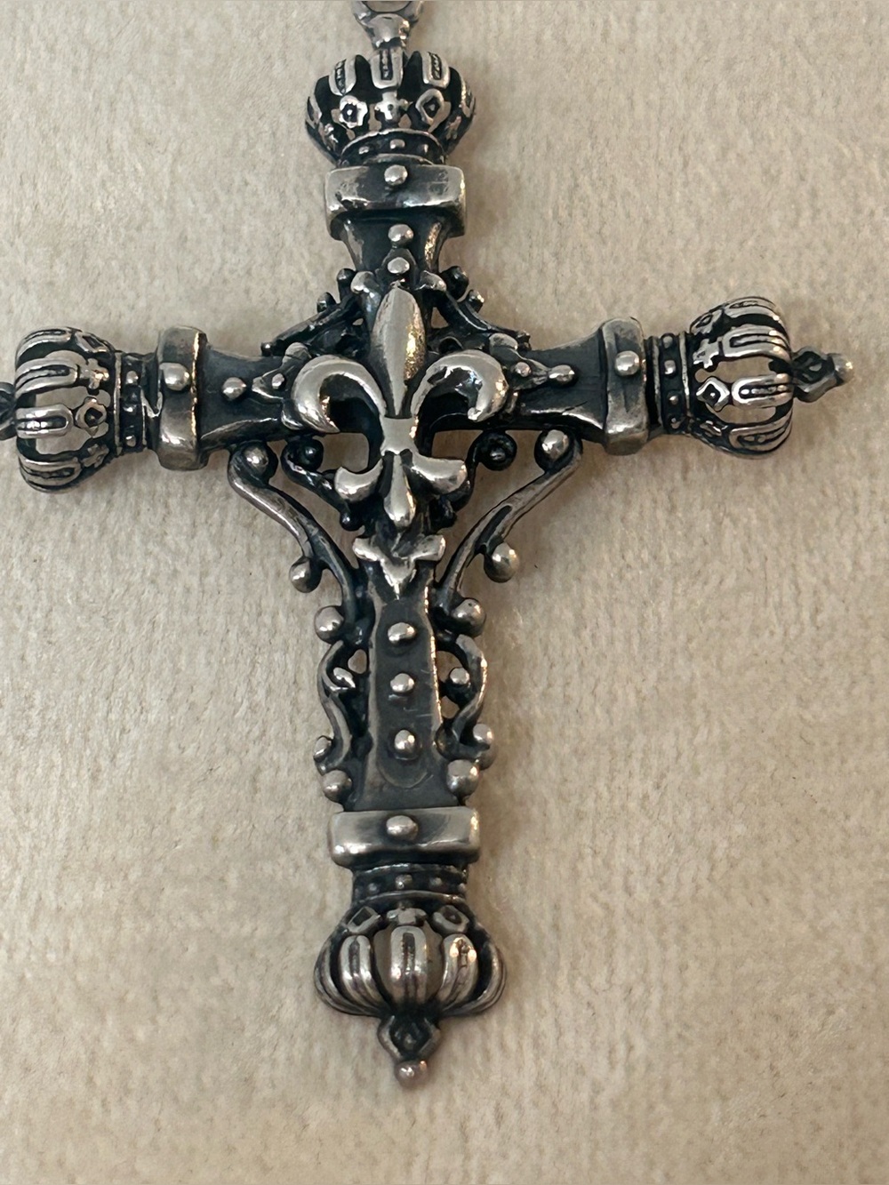 .925 Sterling Gothic Cross Pendant